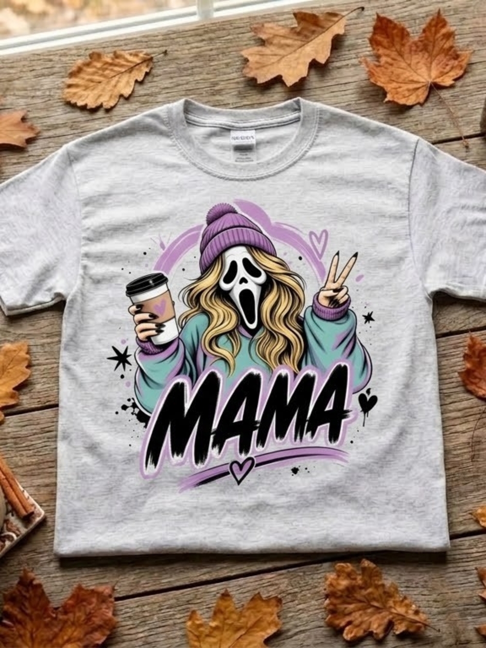 Mama Scream T Shirt Fall Trendy Halloween Coffee